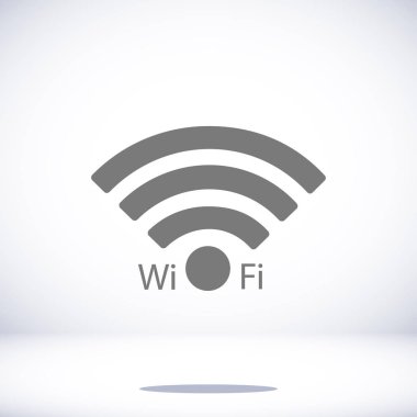 Wi-fi düz simgesi
