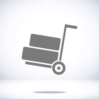 el arabası düz simgesi