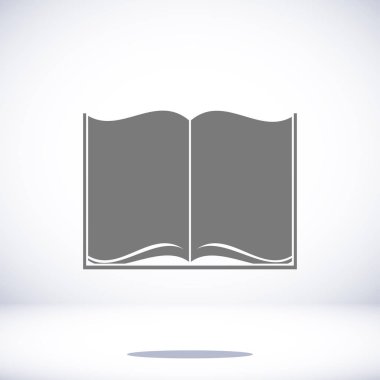 Kitap Düz Simgesi