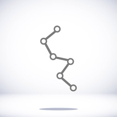 Diyagram düz simgesi