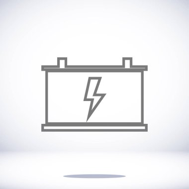 Araba pil düz simgesi