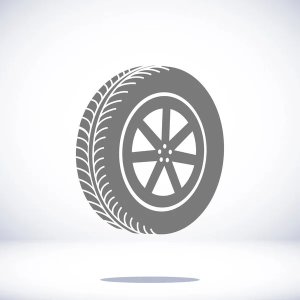 Hjulet flat ikonen — Stock vektor