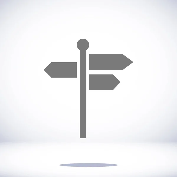 Signpost flat icon — Stock Vector