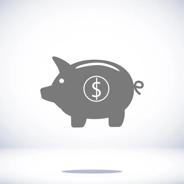 Piggy Bank - ahorro de icono de dinero — Archivo Imágenes Vectoriales