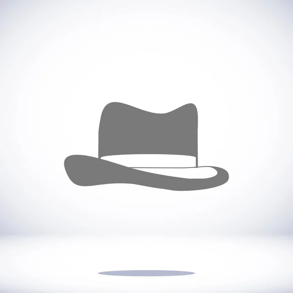 Chapéu ícone plana — Vetor de Stock