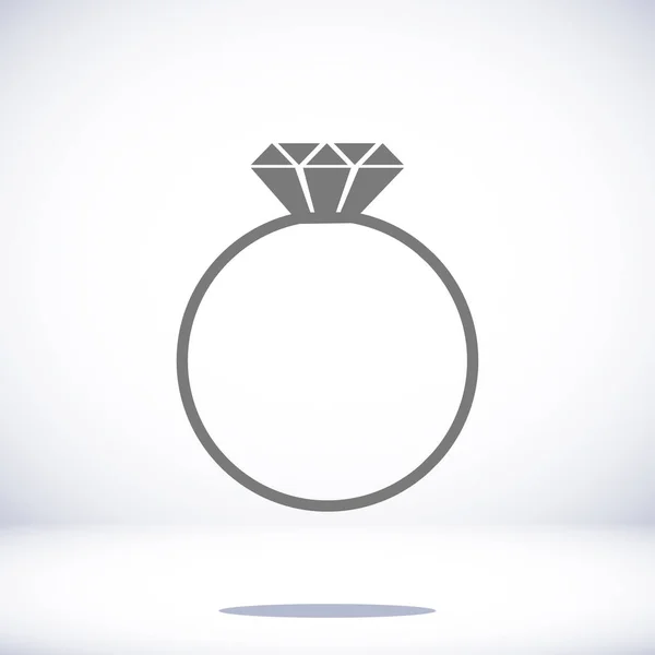 Anillo icono plano — Vector de stock