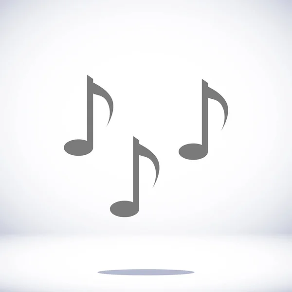 Música notas signo icono — Vector de stock