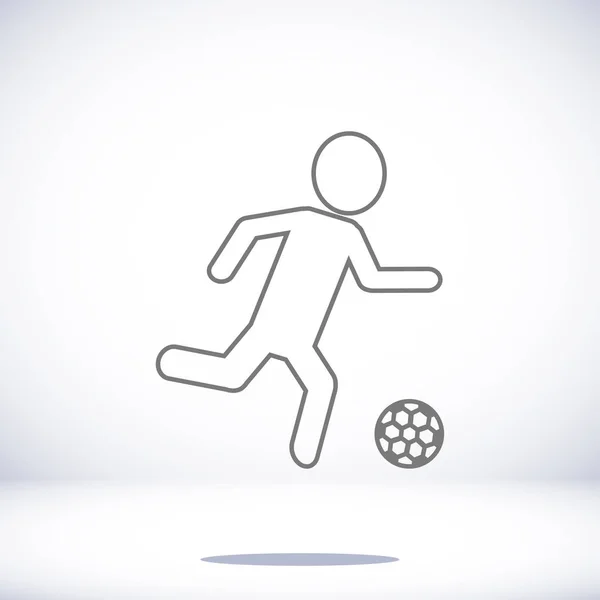 Raster version. Soccer, football players silhouetteicons — Stock Vector