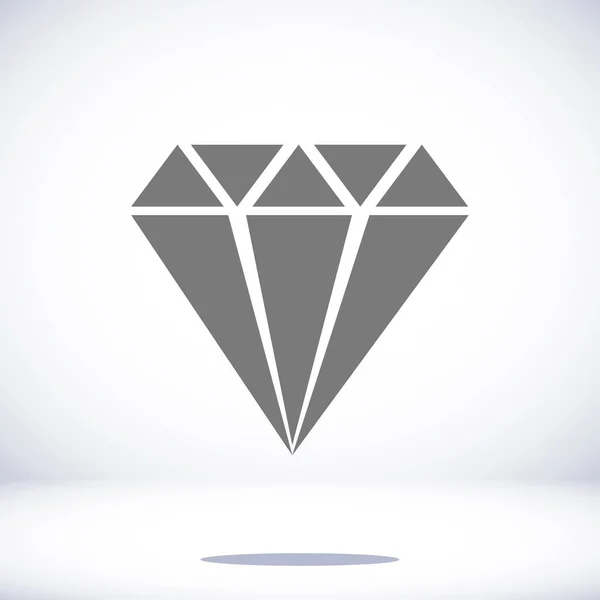ダイヤモンドフラットアイコン — ストックベクタ