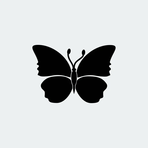 Ícone de borboleta plana — Vetor de Stock