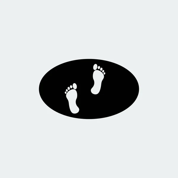 Footprints flat icon — Stock Vector