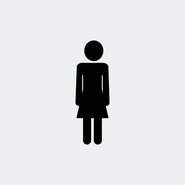 Pictograph van vrouw pictogram — Stockvector