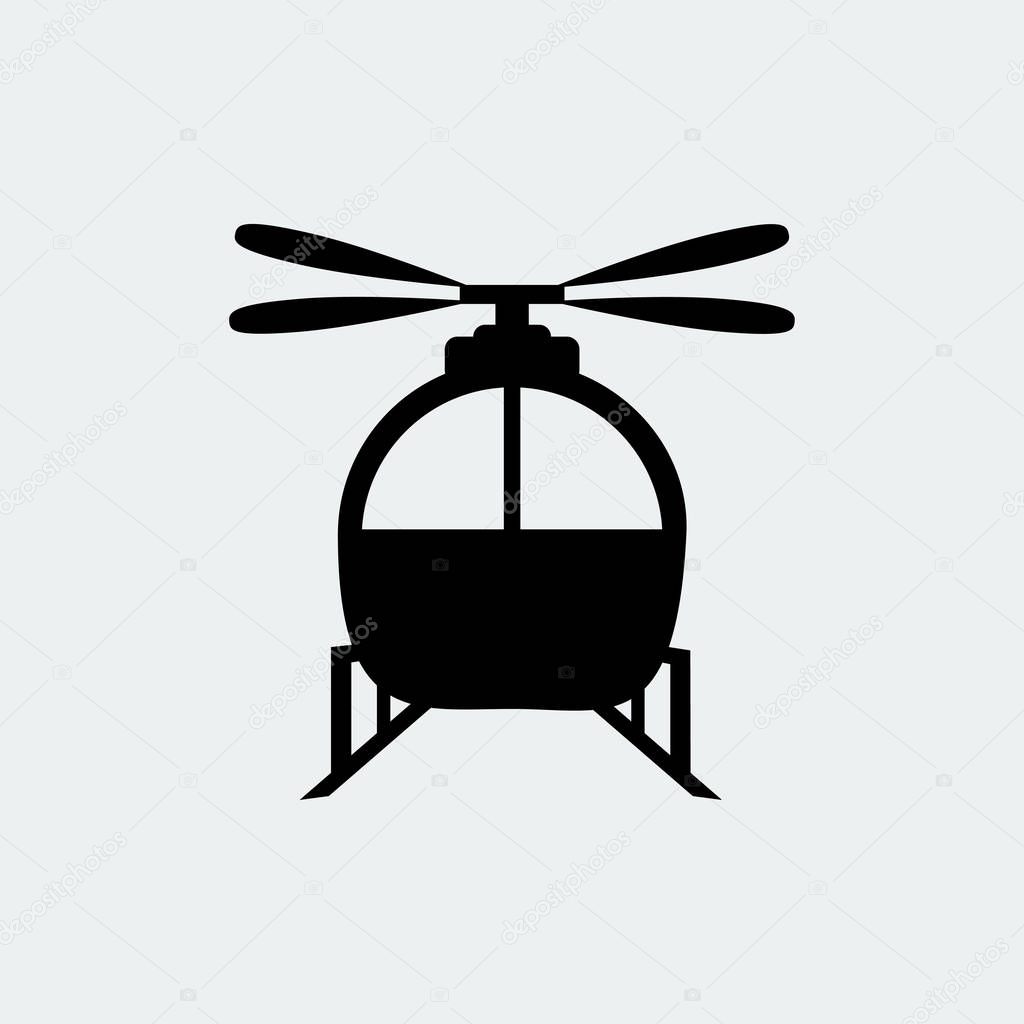 helicopter flat icon