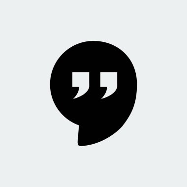 Quote flat icon clipart