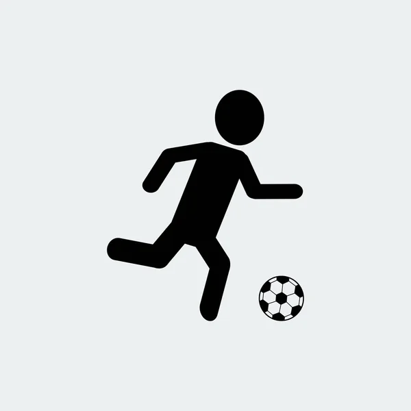 Silhouette de joueur de football — Image vectorielle