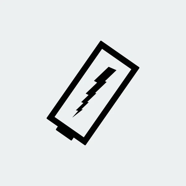 Ícone da bateria descarregada — Vetor de Stock