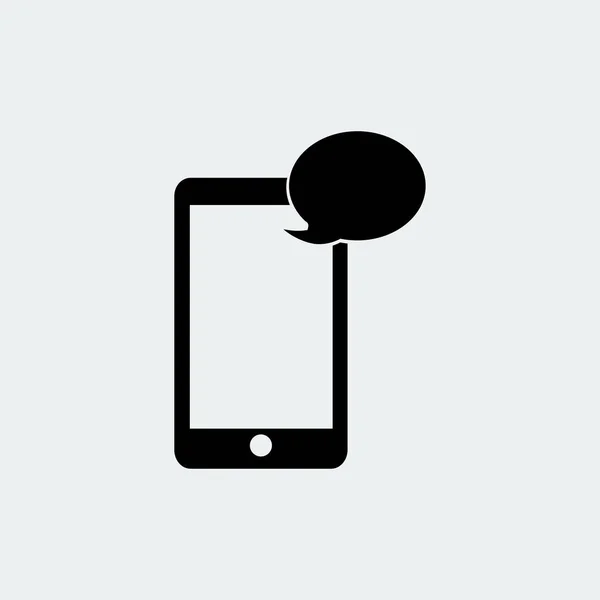 Ícone sms telefone móvel — Vetor de Stock