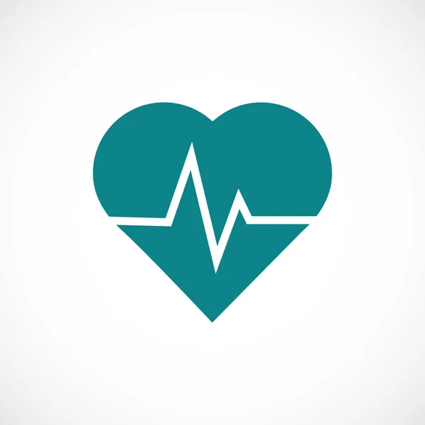 Pictograph van heartbeat pictogram — Stockvector