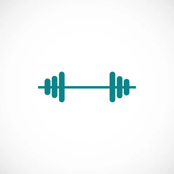 Barbell with weights icon — Stock Vector