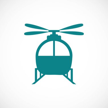 Helikopter düz simgesi