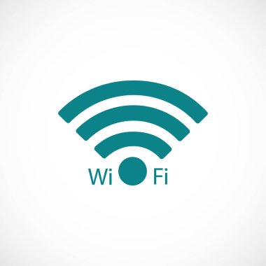 Wi-fi düz simgesi