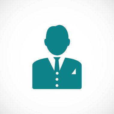 İşadamı Düz Simge