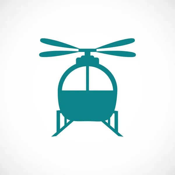 Helicóptero Icono plano — Vector de stock