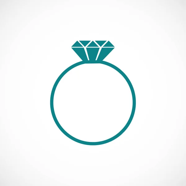 Pierścień z diament ikona — Wektor stockowy