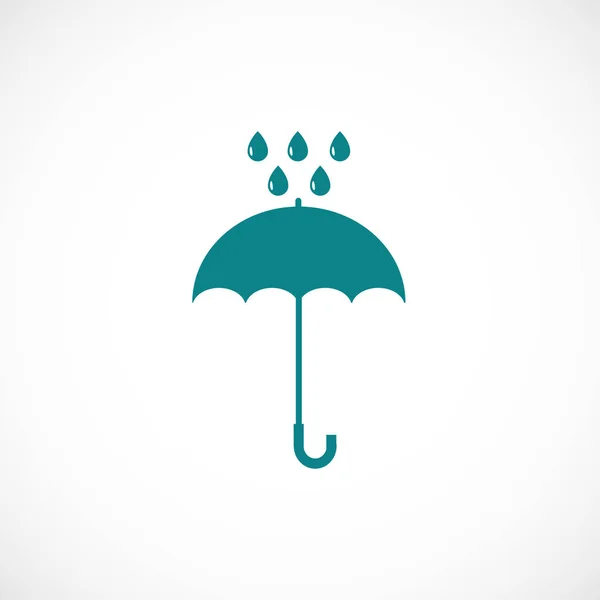 Umbrella and rain drops icon — Stock Vector