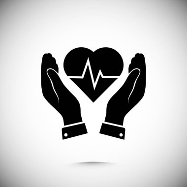 Ellerin simgesinde kalp