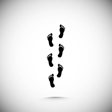 ayak izleri düz simgesi