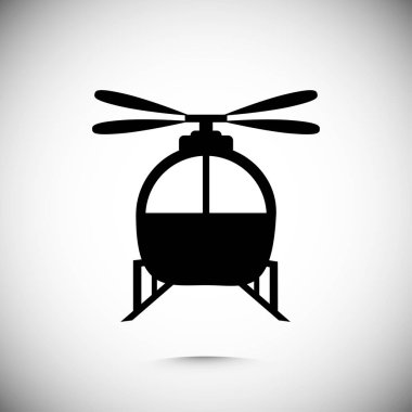 Helikopter düz simgesi