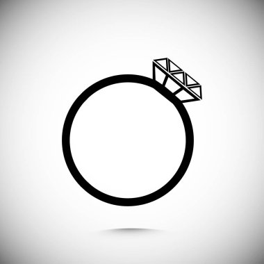 elmas simgesi ile halka