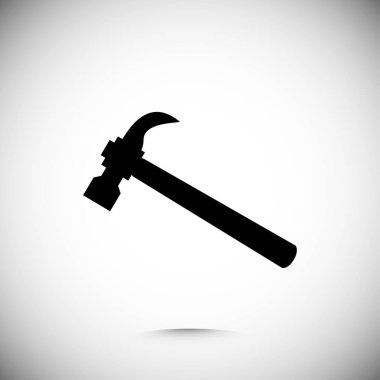 Çekiç düz simgesi