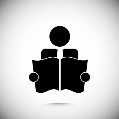 kitap okuyucu işareti simgesi