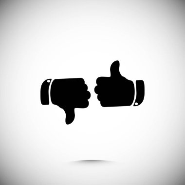 başparmak yukarı ve aşağı simgesi