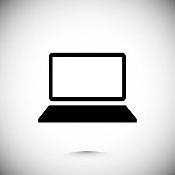 Laptop Lapos ikon — Stock Vector
