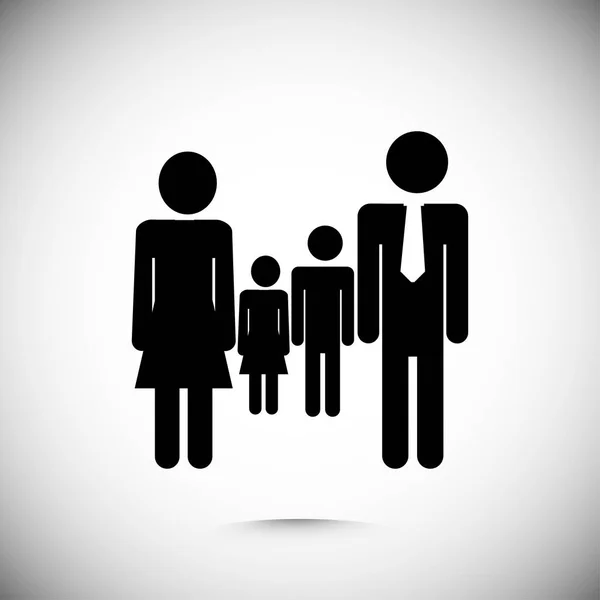 Pictograph van familie pictogram — Stockvector