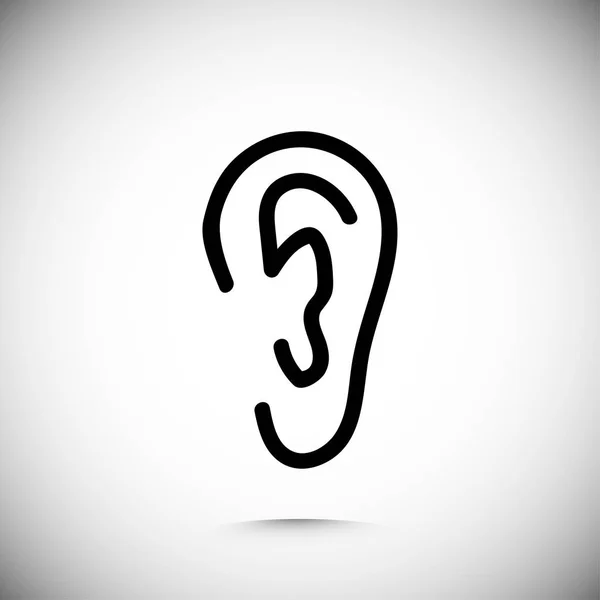 Menschliches Ohr-Symbol — Stockvektor
