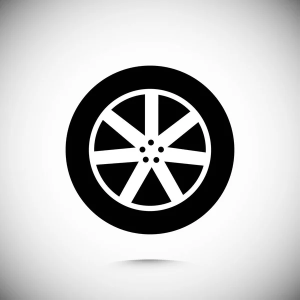 Ícone de roda plana — Vetor de Stock