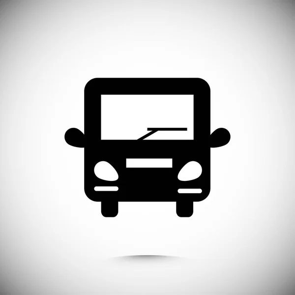 Platte bus Pictogram — Stockvector