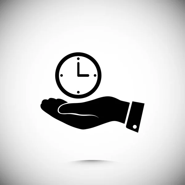 Reloj en icono de la mano — Archivo Imágenes Vectoriales