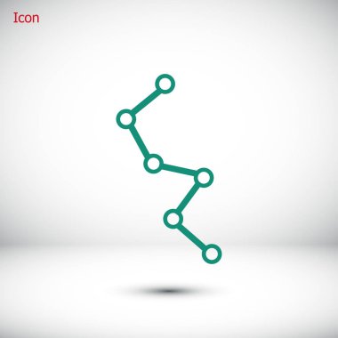 Diyagram düz simgesi