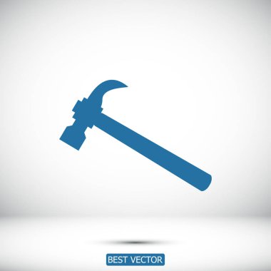 Çekiç düz simgesi
