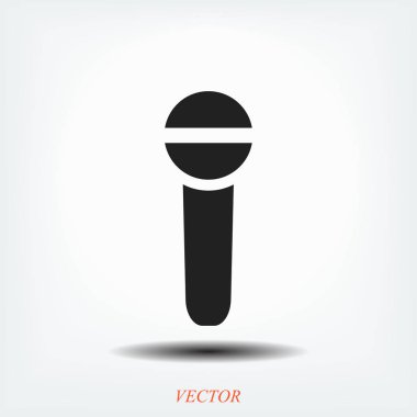 mikrofon düz simgesi