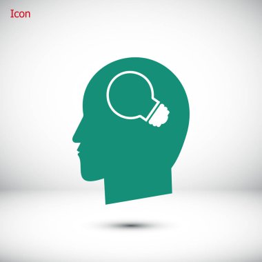 Yaratıcı fikirler ampul kavramı simgesi