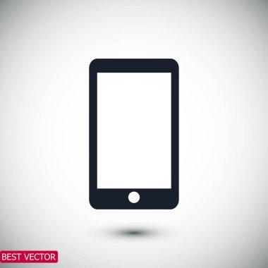 Telefon düz simgesi