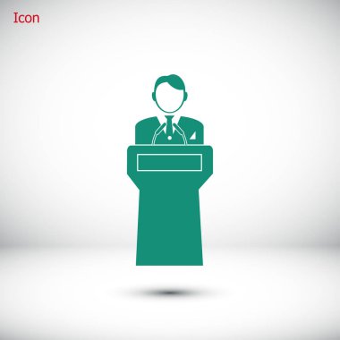  Hoparlör standlar podyum arkasında