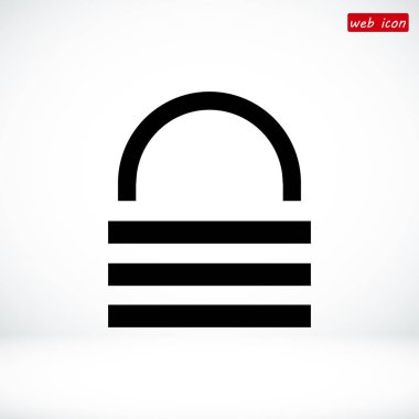 basit asma kilit simgesi