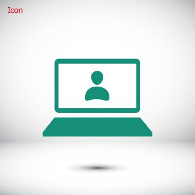 dizüstü bilgisayar basit simgesi